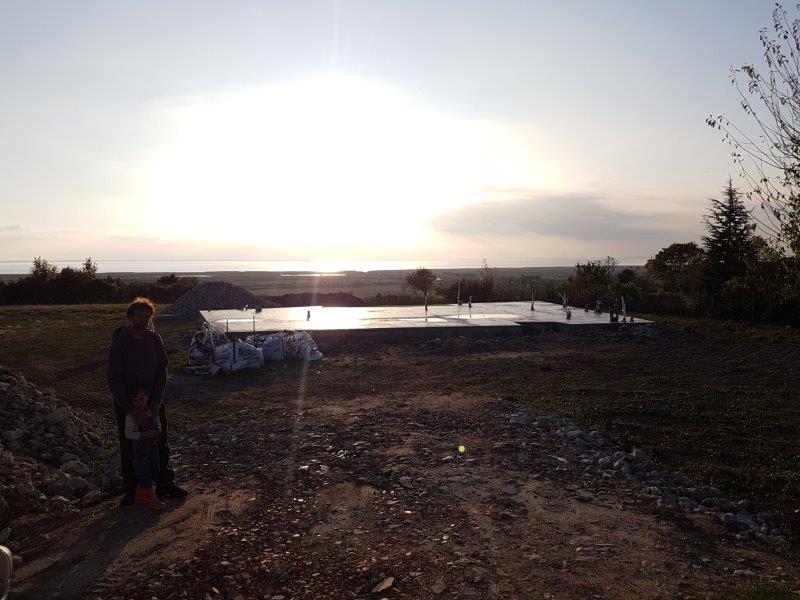 Ossature bois isolée en paille à Mortagne (17)
